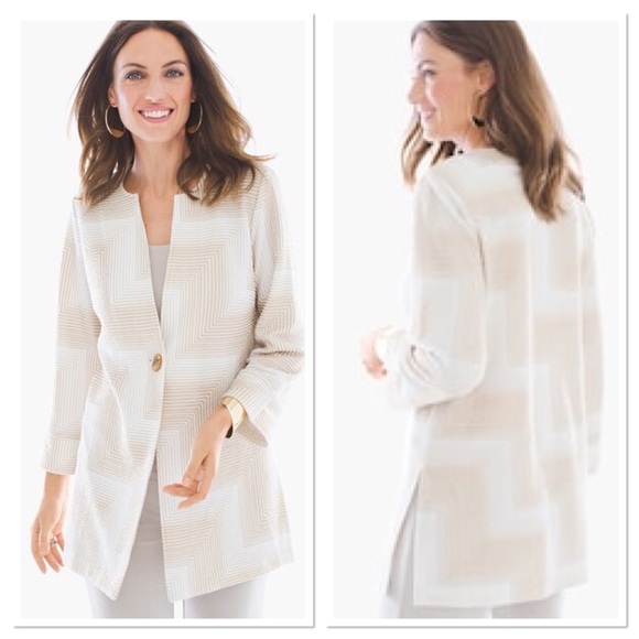 Chico's Jackets & Blazers - Chico’s zig zag crushed jacket